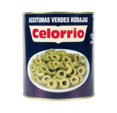 Aceitunas Verdes en laminas Celorrio